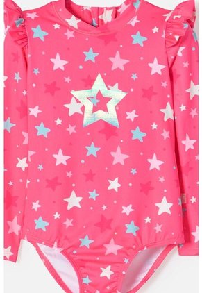 Vestido De Baño De Littlemic Manga Larga Multicolor Para Niña 2T A 5T 2T