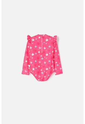 Vestido De Baño De Littlemic Manga Larga Multicolor Para Niña 2T A 5T 2T