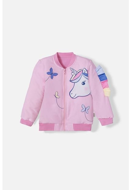 Chaqueta De LittleMic Abierta Rosada Para Niña 2T A 5T 5T