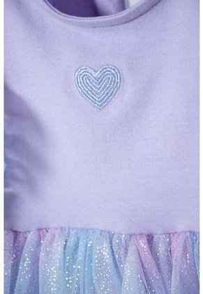 Vestido De Littlemic Manga Corta Lavanda Para Bebé Niña 6-9
