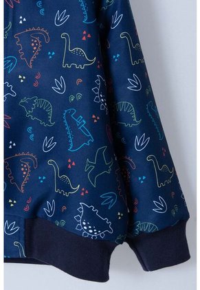 Chaqueta LittleMic Azul Con Capucha Para Bebé Niño 3-6