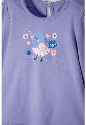 Conjunto LittleMic Multicolor De Camiseta Estampada En Frente Para Bebé Niña 12-18