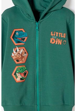 Buzo De Littlemic Con Cierre Verde Para Niño 2T A 6T 3T