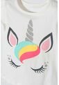Camiseta De LittleMic Manga Corta Marfil Para Niña 2T A 5T 4T de LittleMic