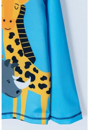 Conjunto De Baño LittleMic Estampado  Azul Claro Y Oscuro Para Bebé Niño 9-12