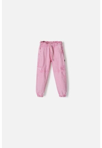 Jogger LittleMic Rosado Con Bolsillos Tipo Cargo Para Niña 2T A 5T 5T LittleMic