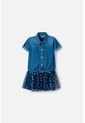 Vestido De Littlemic Con Tull Azul Para Niña 2T A 5T 3T de LittleMic