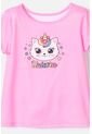Camiseta De Littlemic Manga Corta Rosada Para Niña 2T A 5T 4T de LittleMic