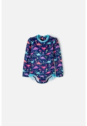 Vestido De Baño LittleMic Manga Larga Morado Para Niña 2T A 5T 4T