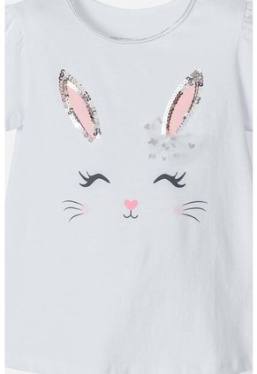 Conjunto De LittleMic De Pantalón Largo Blanco/gris Para Niña 2t A 5t 2T