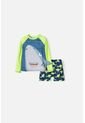 Conjunto De Baño LittleMic Manga Larga Azul Y Verde Para Niño 4T de LittleMic