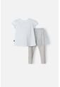 Conjunto De LittleMic De Pantalón Largo Blanco/gris Para Niña 2t A 5t 2T de LittleMic