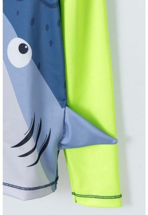 Conjunto De Baño LittleMic Manga Larga Azul Y Verde Para Niño 4T