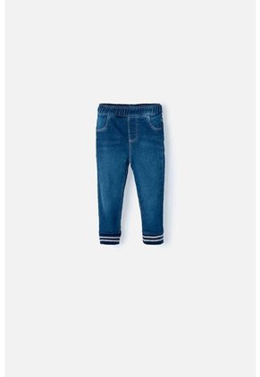 Jegging LittleMic En Denim Tono Medio Con Elástico En Cintura Para Bebé Niño 9-12