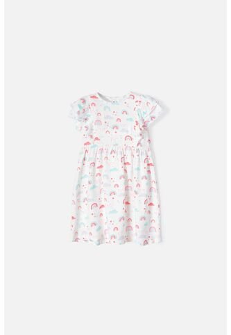 Vestido De LittleMic Manga Corta Multicolor Para Niña 2t A 5t 5T LittleMic