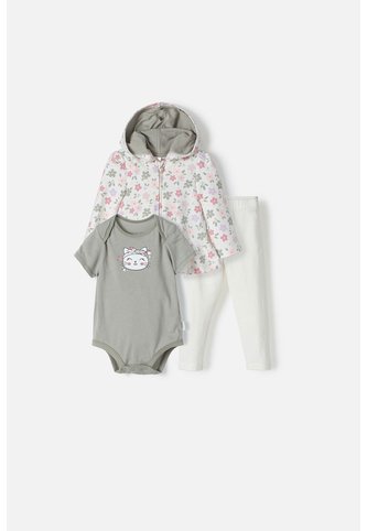 Conjunto LittleMic Multicolor Con Leggins Y Chaqueta Para Bebé Niña 9-12 LittleMic
