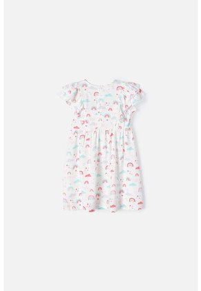 Vestido De LittleMic Manga Corta Multicolor Para Niña 2t A 5t 5T