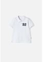 Camiseta Tipo Polo De Littlemic Blanco Para Niño 2T A 5T 5T de LittleMic