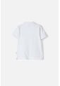 Camiseta Tipo Polo De Littlemic Blanco Para Niño 2T A 5T 5T de LittleMic