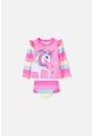 Vestido De Baño LittleMic Multicolor Manga Larga Para Niña 2T A 5T 5T de LittleMic
