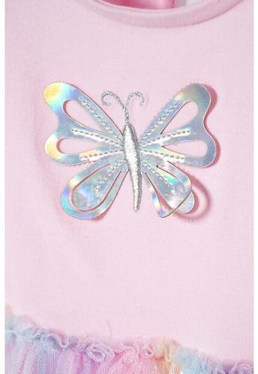 Vestido De Littlemic Manga Corta Rosado Para Bebé Niña 12-18