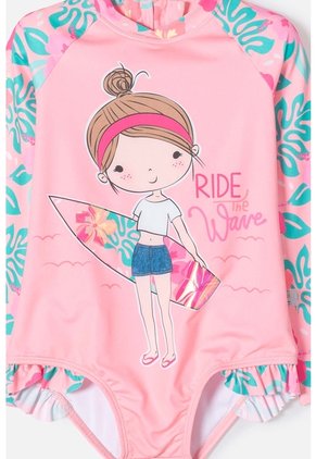 Vestido De Baño LittleMic Multicolor Tipo Enterizo Para Niña 2T A 5T 5T