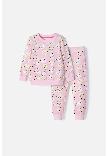 Conjunto De Littlemic Con Pantalón Largo Rosado Para Niña 2T A 6T 3T