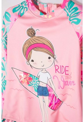 Vestido De Baño LittleMic Multicolor Tipo Enterizo Para Niña 2T A 5T 5T