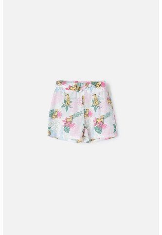 Short De LittleMic Multicolor Con Elástico En Cintura Para Niña 2T A 5T 4T LittleMic