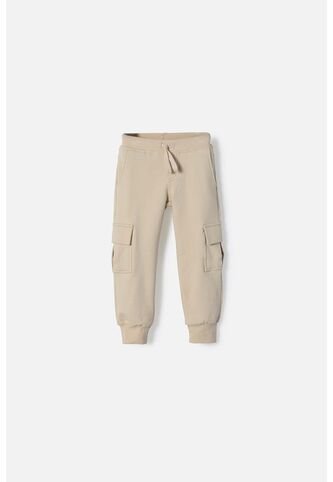 Jogger De Littlemic Con Cordón Caqui Para Niño 2T A 5T 3T LittleMic