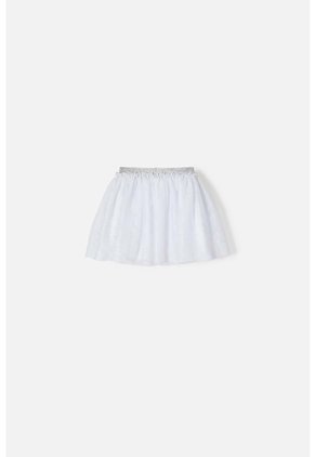 Falda Littlemic Tipo Tutú Blanco Para Niña 2T A 5T 4T