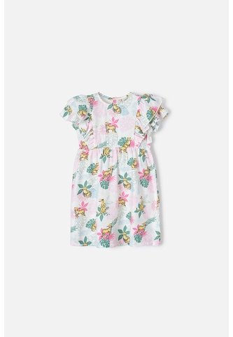Vestido De LittleMic Multicolor Manga Corta Para Niña 2T A 5T 4T LittleMic