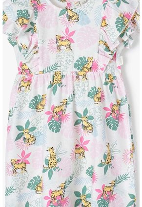 Vestido De LittleMic Multicolor Manga Corta Para Niña 2T A 5T 4T