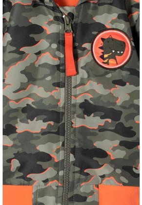 Chaqueta De LittleMic Con Cierre Y Chompa Verde Militar  Para Bebé Niño 9-12