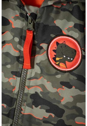 Chaqueta De LittleMic Con Cierre Y Chompa Verde Militar  Para Bebé Niño 9-12