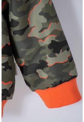 Chaqueta De LittleMic Con Cierre Y Chompa Verde Militar  Para Bebé Niño 9-12