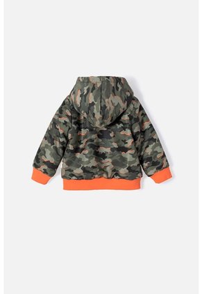 Chaqueta De LittleMic Con Cierre Y Chompa Verde Militar  Para Bebé Niño 9-12