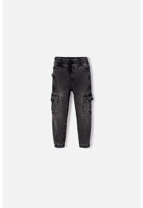 Jogger De Littlemic Con Bolsillos Negro Para Niño 2T A 5T 2T