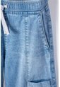 Jean De Littlemic Con Cordón Azul Para Niña 2T A 5T 5T de LittleMic