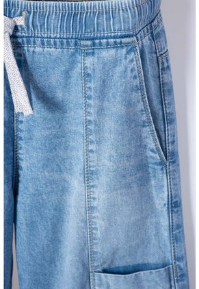 Jean De Littlemic Con Cordón Azul Para Niña 2T A 5T 5T
