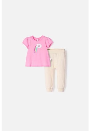 Conjunto LittleMic Multicolor Manga Corta Para Bebé Niña 18-24