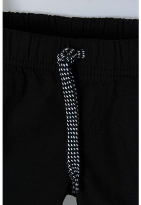 Bermuda LittleMic Con Resorte Negro Para Niño De 2T A 5T 4T