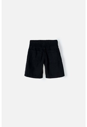 Bermuda LittleMic Con Resorte Negro Para Niño De 2T A 5T 4T