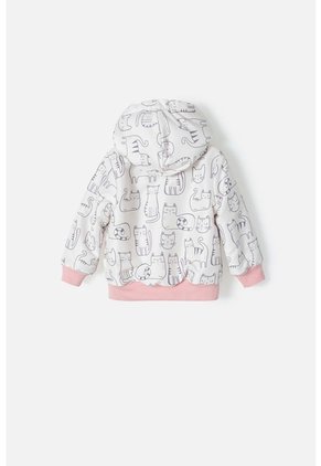 Chaqueta De LittleMic Con Capucha Marfil Y Palo De Rosa Para Bebé Niña 12-18