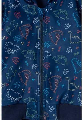 Chaqueta LittleMic Azul Con Capucha Para Bebé Niño 12-18