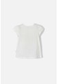 Camiseta De LittleMic Manga Corta Marfil Para Niña 2T A 5T 4T de LittleMic
