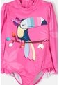 Vestido De LittleMic Rosado Manga Larga Para Niña 2T A 5T 4T de LittleMic