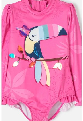Vestido De LittleMic Rosado Manga Larga Para Niña 2T A 5T 4T