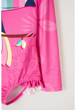 Vestido De LittleMic Rosado Manga Larga Para Niña 2T A 5T 4T