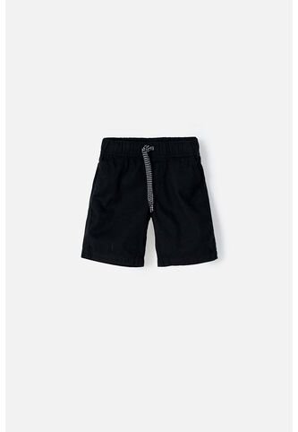 Bermuda LittleMic Con Resorte Negro Para Niño De 2T A 5T 3T LittleMic